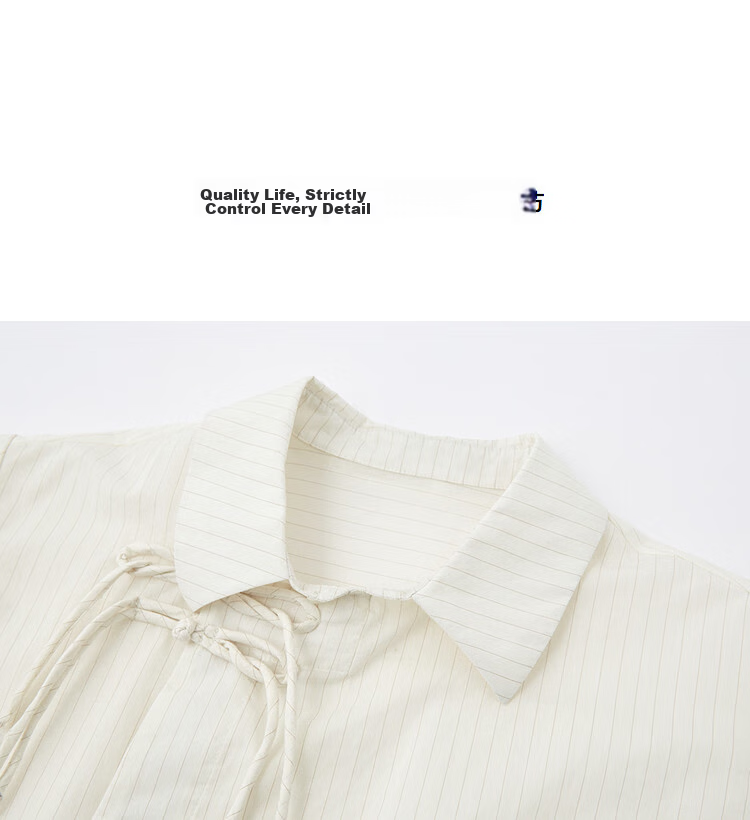 Demana [Cloud Oxygen Cotton] Summer National Style New Chinese Striped Frog Button Diagonal Collar Wide Sleeve Loose Slim Shirt for Women Premium Feel 12