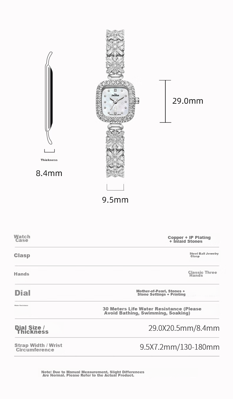 Disney Dreamy Snow Girls Quartz Watch Luxury Niche Gift for Girlfriend and Best Friend Birthday 13