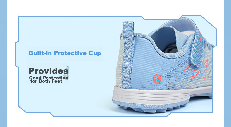 Li-Ning Kids Soccer Shoes TF Turf Studs Youth Student Large Child Velcro Slip-On Non-Slip Wear-Resistant Sports Shoes Size 32 20