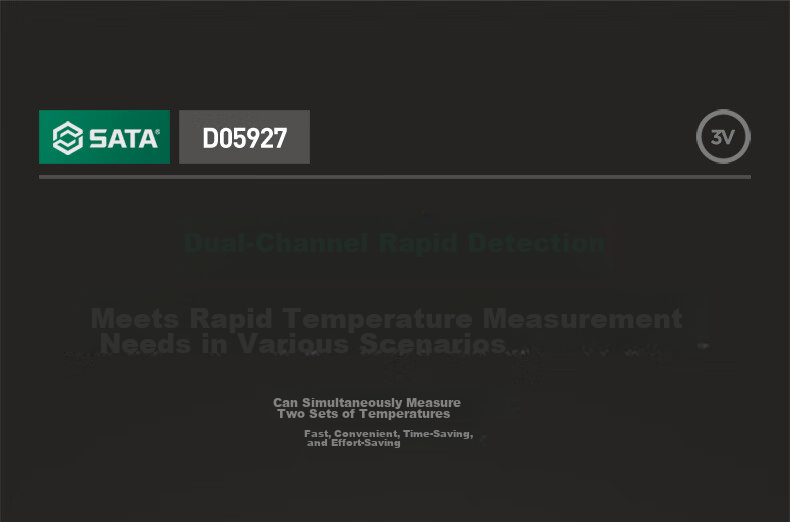 SATA K-Type Thermocouple Thermometer High-Precision Contact Temperature Meter Dual-Channel Water Temperature Tester D05926 8