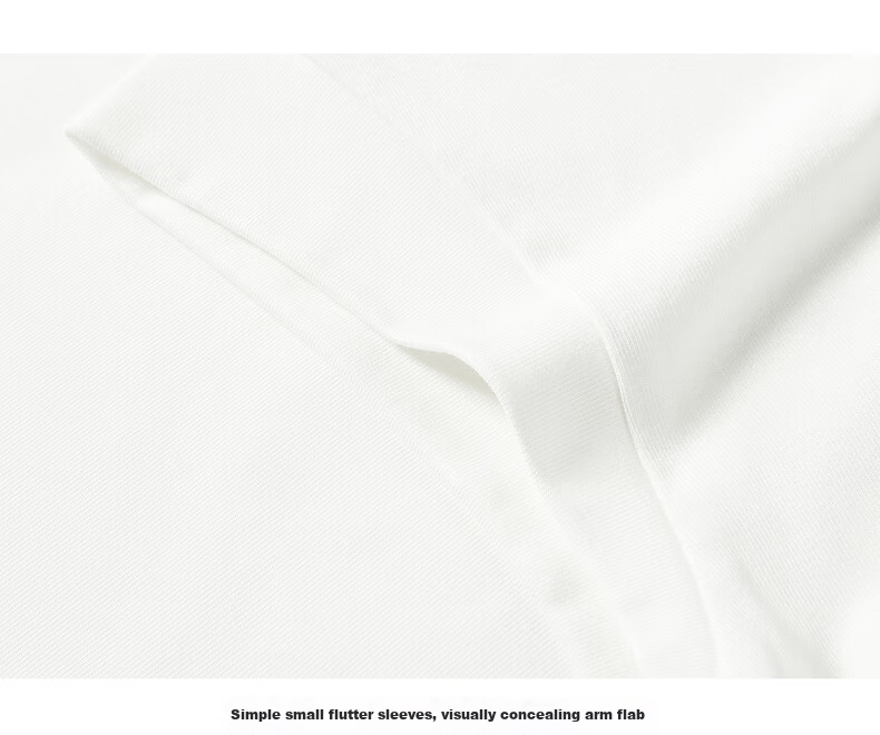 Peacebird Women's T-Shirt [5A Antibacterial] Waist Pleated Slim Fit Short Sleeve Summer Puff Sleeve Top White L 25