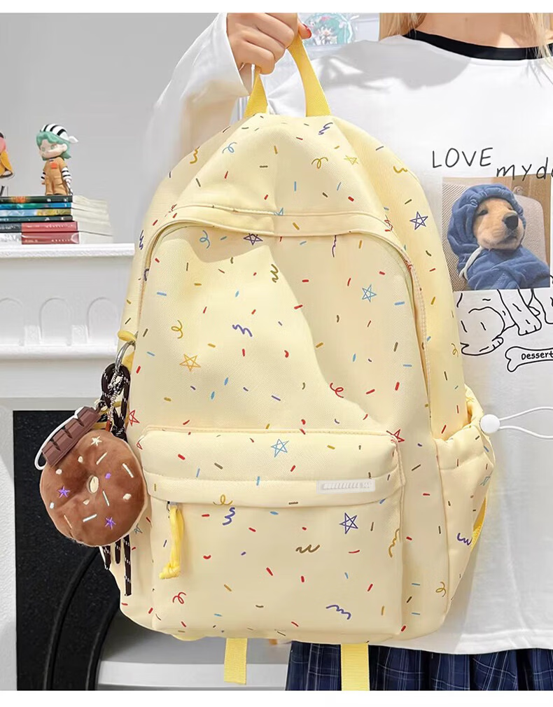 361° Women's Backpack 2026 New High-Value Ins Style Printed Schoolbag Lightweight Travel Shoulder Bag for High School and College Students 20