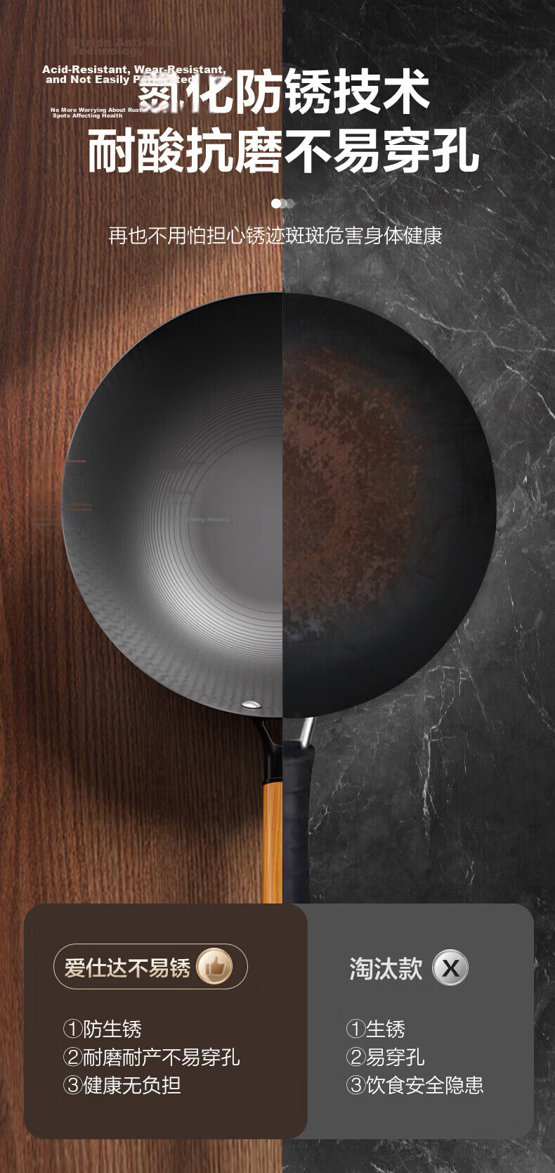 ASD 30cm Non-Coated Wok CF30J8WJ 6