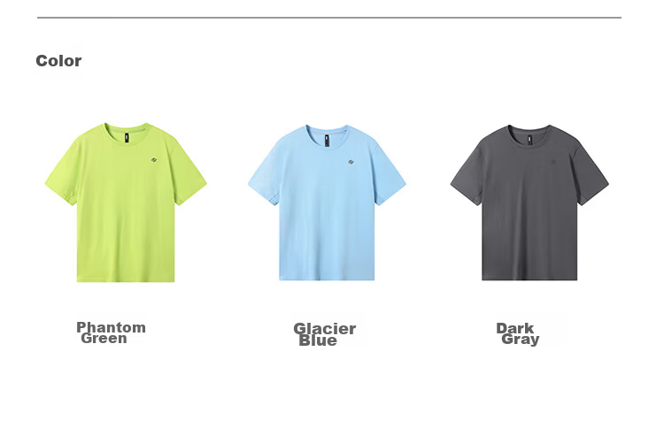 JD Original Summer Men's Sports Short-Sleeve Running Fitness Aerobic Sweat-Resistant Quick-Dry Wool T-Shirt, Phantom Green, M 42