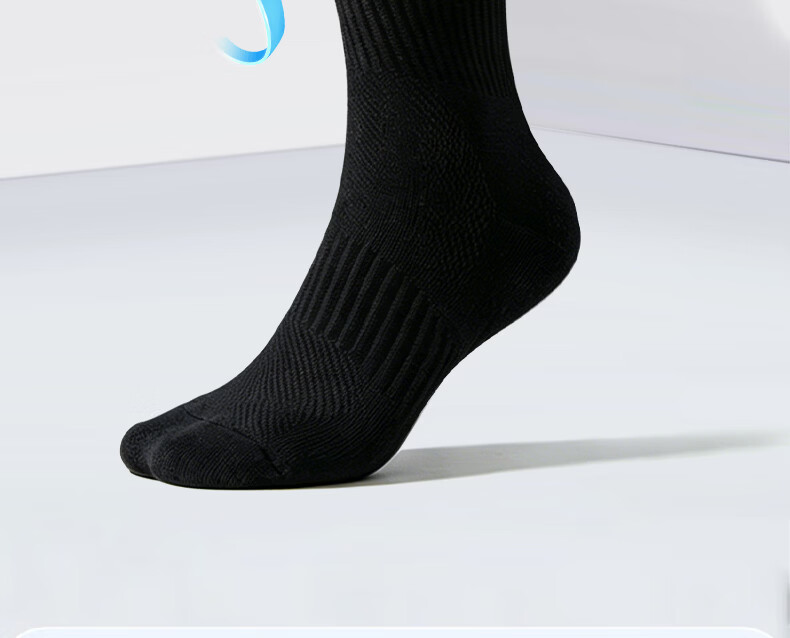 Li-Ning Unisex Summer Sports Socks Running Cycling Sweat-Absorbing Breathable Basketball Badminton White Mid Socks 3 Pairs XL 11