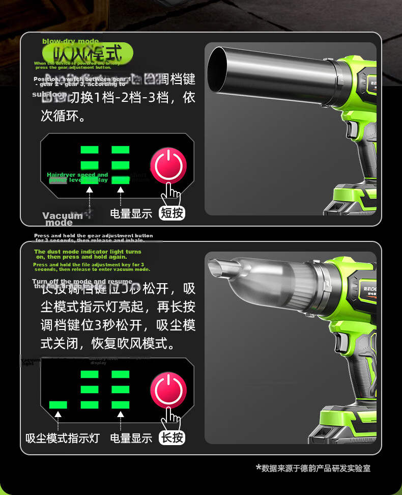 Deyun High-Power Turbo Ducted Brushless High-Speed Blower Industrial Blower Vacuum Strong Wind Snow Blower 12