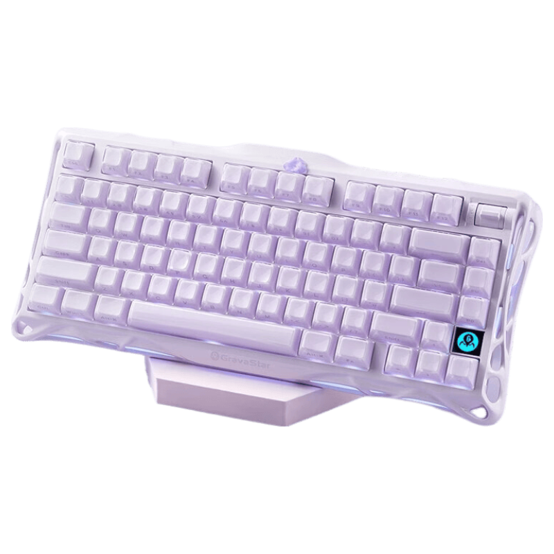 Gravity Planet Cocoon 75 Mechanical Keyboard Gaming Wireless Wired Bluetooth Tri-Mode Gasket Custom Side-Engraved Keyboard GS K1 Milk Purple