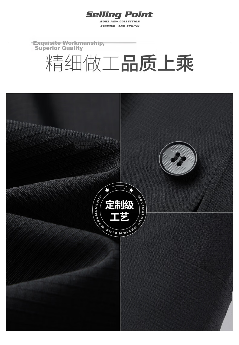 Hodo Men's Sun Protection Jacket Summer Blazer Business Wrinkle-Free Premium Coat Navy XL 6