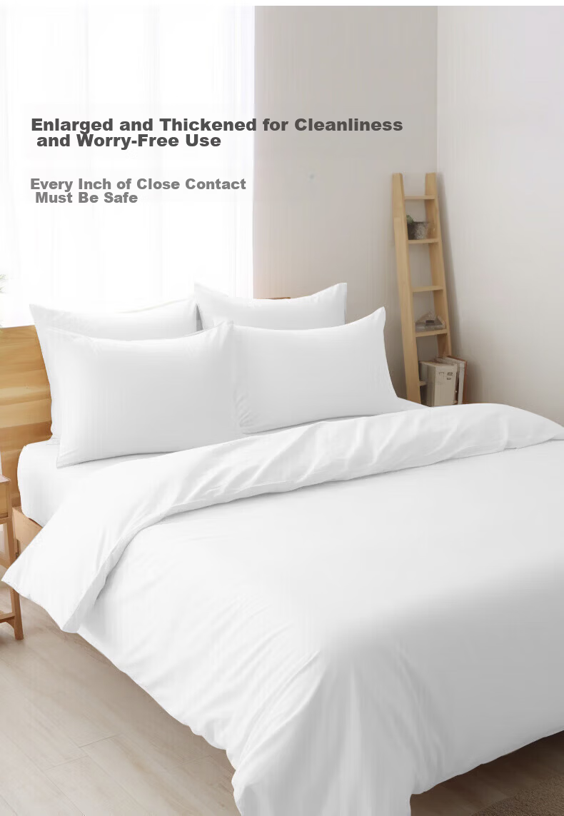 Wuyinliangpin Disposable Bedding Set, Four-Piece Or Three-Piece, Travel Bedding Set Including Sheet, Duvet Cover, Pillowcases, Thickened for Hotel And Train Sleeper Berths 1