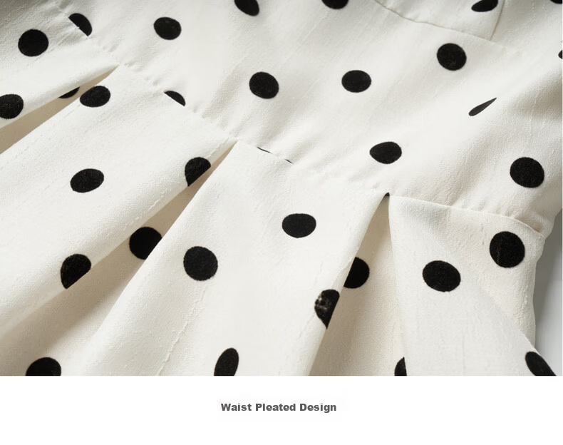 Olrain Eurielle Summer Women's Simple Elegant Adjustable Strap V-Neck French Polka Dot Slip Dress Women Polka Dot XL 23