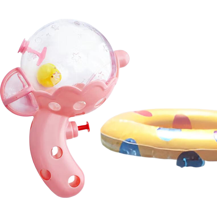 Duomeiyi Children's Small Water Gun, New Trendy Cartoon Design, Boys' Summer Squirt Gun, Girls' Water Play Toy, Pink