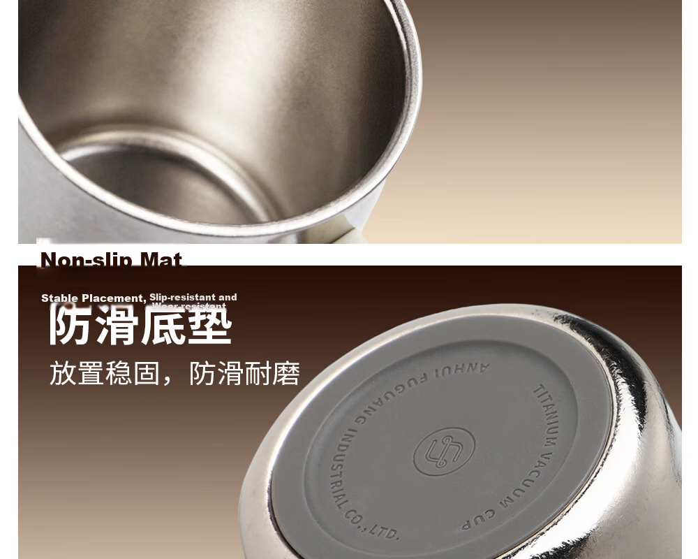 Fuguang Pure Titanium Insulated Mug Unisex High-Value Tea Cup Large Capacity Coffee Water Cup Custom Gift Box Set 30