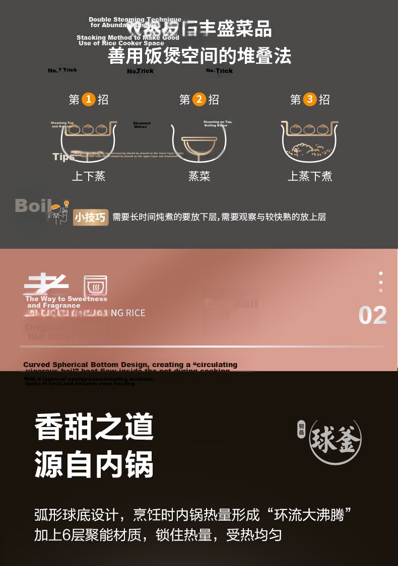 SUPOR Rice Cooker 5L IH Heating Large Capacity 4-5 People Multi-Functional Electric Rice Cooker with Steaming and Cooking, Smart Reservation Micro-Pressure Model 50HC750 10