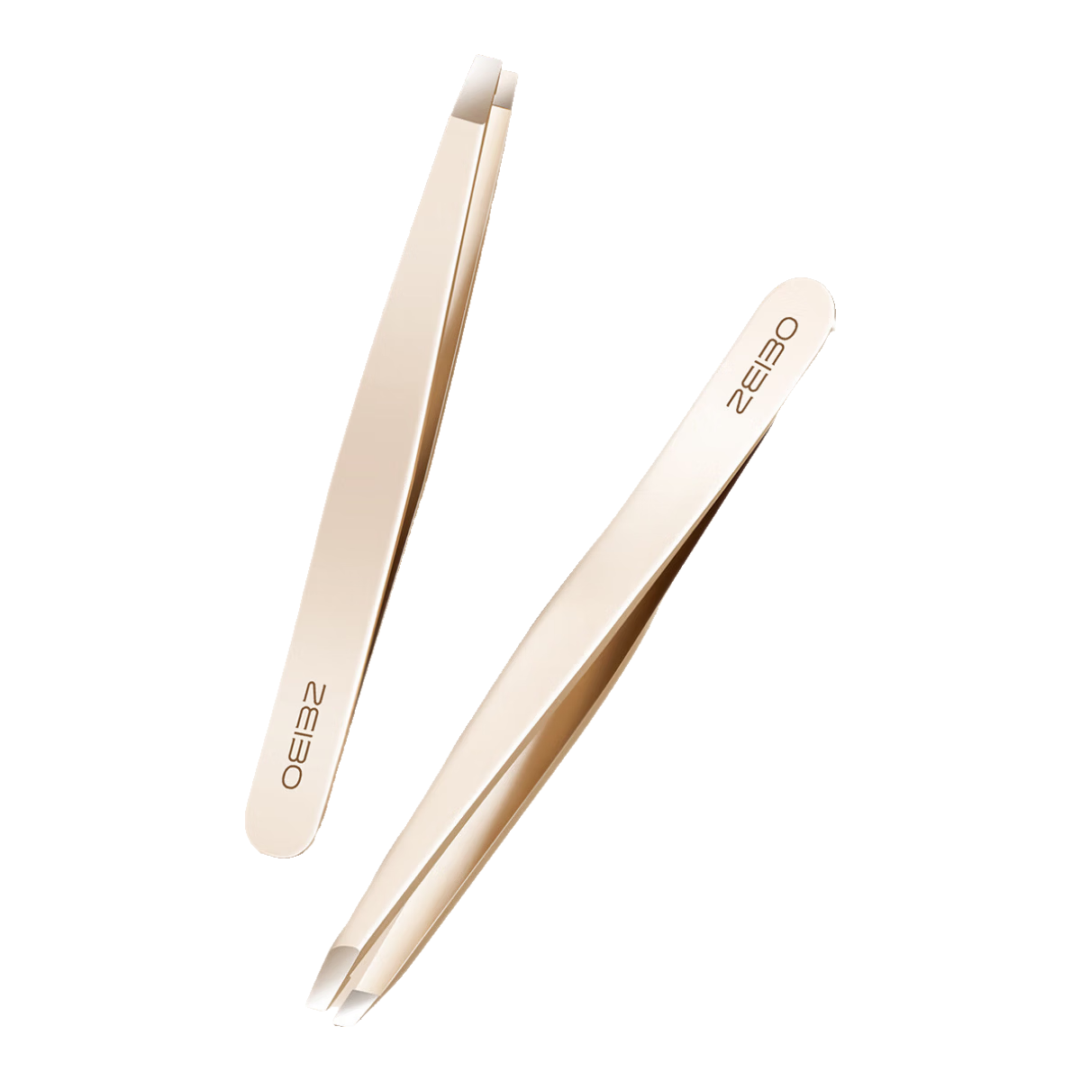 OuyiZi High Precision Eyebrow Tweezers Stainless Steel Slant Tip Safe Eyebrow Plucking Tool for Hair Removal and White Hair Grooming