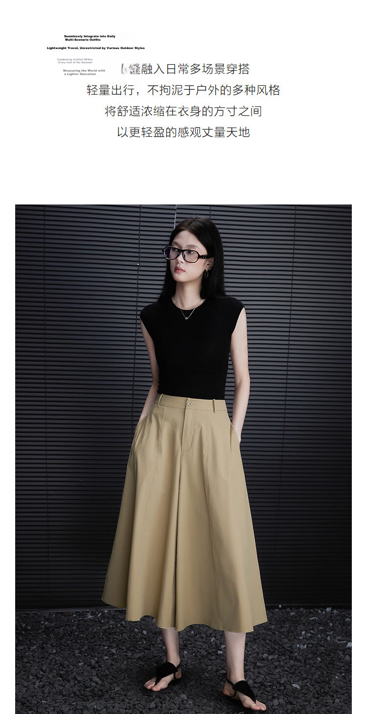 Demana [Anti-Mite Antibacterial] Spring Outdoor Relaxed Wide-Leg Cropped Pants Slim Fit Casual Trousers for Women Premium Style 6