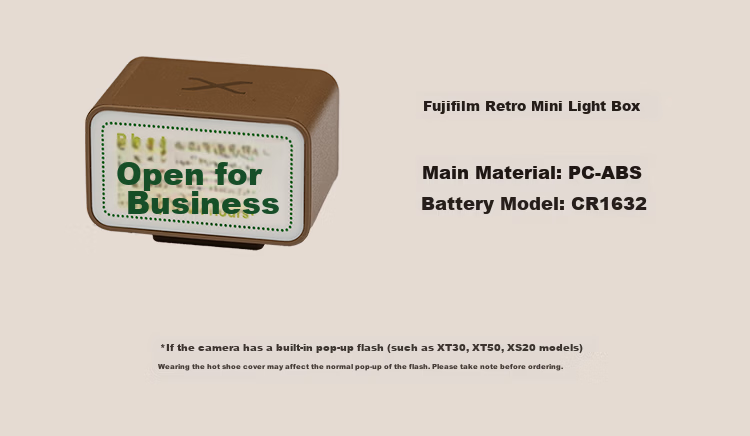 FUJIFILM Vintage Mini Light Box Hot Shoe Cover 2