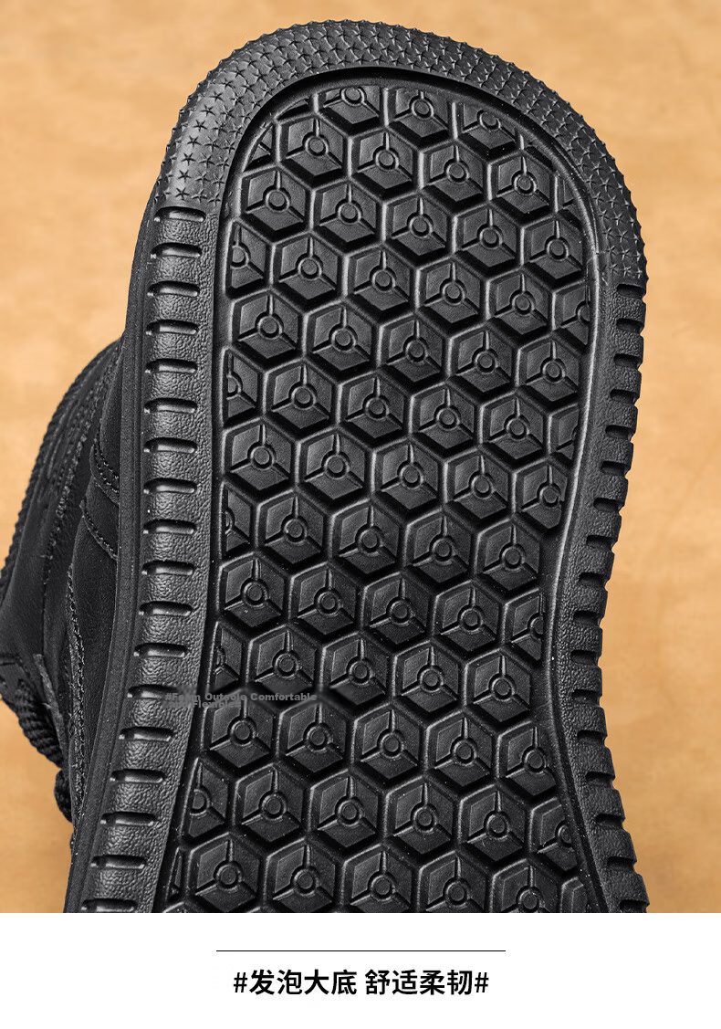 Bull Family Martin Boots Men Autumn Winter New High-Top Sports Casual Shoes Trendy Fashion Thick-Soled Height-Increasing Men's Work Boots 11