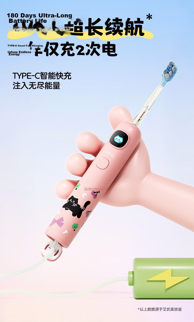 ApiYoo A9pro Kids Electric Toothbrush with Real-Time Voice Reminder, Soft Bristles for Gum Care, Suitable for Children Ages 3-15, Boys and Girls, Children's Day Birthday Primary School Graduation Gift 17