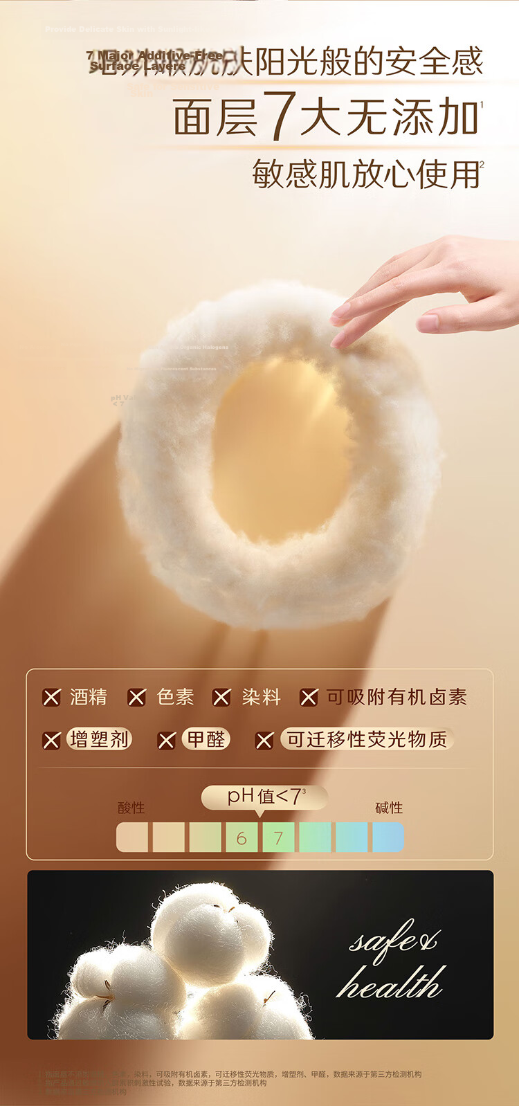 Kotex [68 Yuan Choose Any 3] Pure Cotton NO.1 Sunshine Dry Sanitary Pads 240mm 32 Pieces Day Use 5