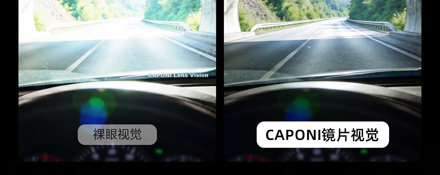 CAPONI Polarized Photochromic Sunglasses Clip-On for Men and Women, Foldable Prescription Glasses Clip, Day and Night Driving Anti-Glare 21