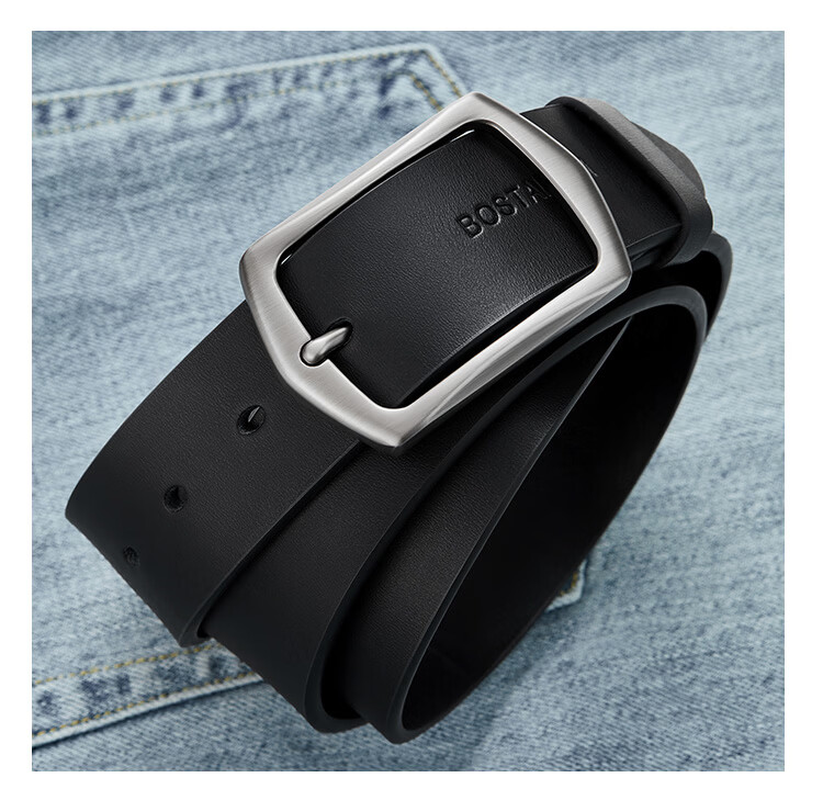 BOSTANTEN Minimalist Korean Style Men's Casual Leather Belt with Pin Buckle, Trendy and Versatile Waistband for Men, Perfect Birthday Gift for Boyfriend 9