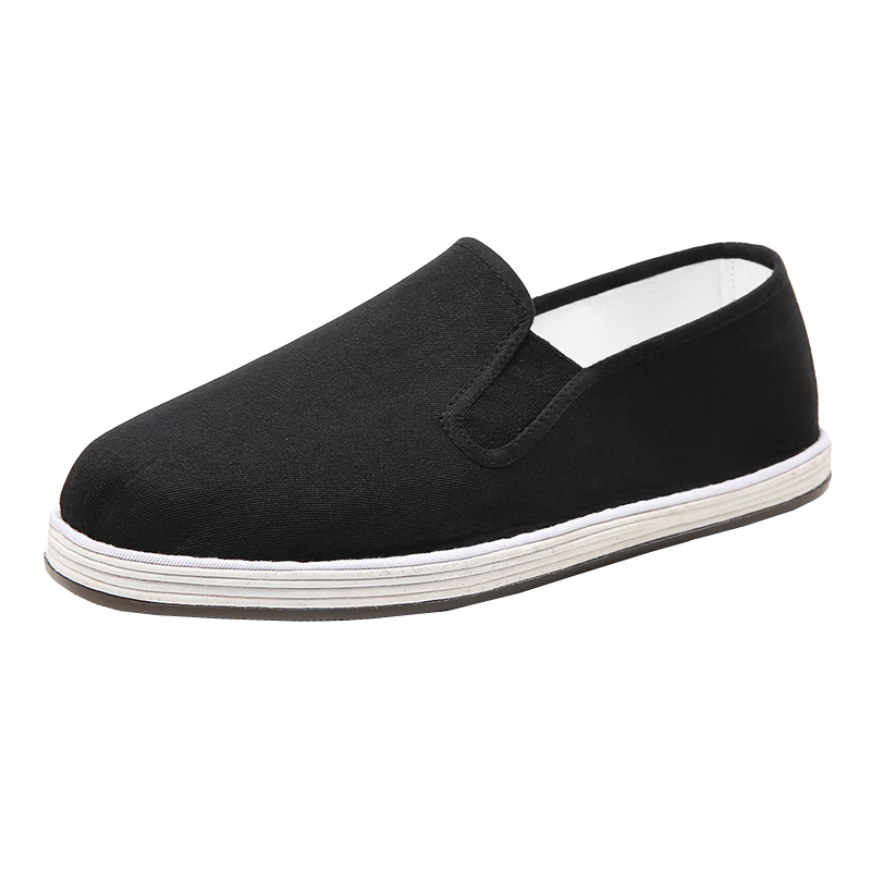 Warrior New Beijing Cloth Shoes Thousand-Layer Sole Non-Slip Soft Sole Comfortable Elderly Men's Shoes 1950 Black Size 42