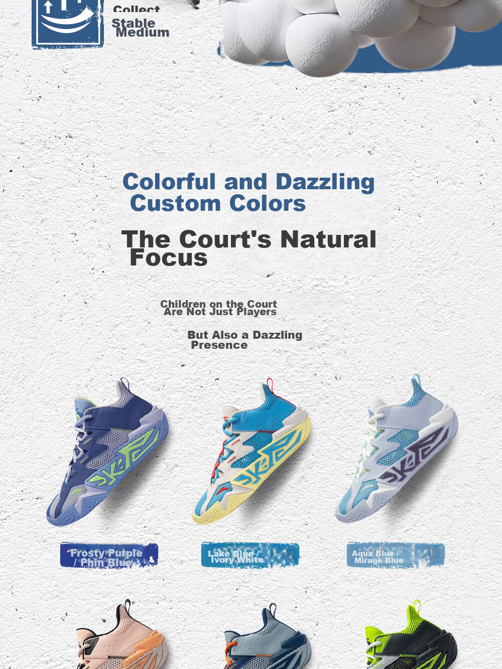 Anta Kids Boys Sports Shoes 2026 Summer Breathable Mesh Durable Cement Basketball Shoes A12621102 6