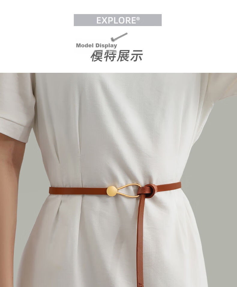 Viney Genuine Leather Women's Belt Waistband for Pants and Skirts Adjustable Waist Belt Birthday Gift for Wife and Girlfriend 1
