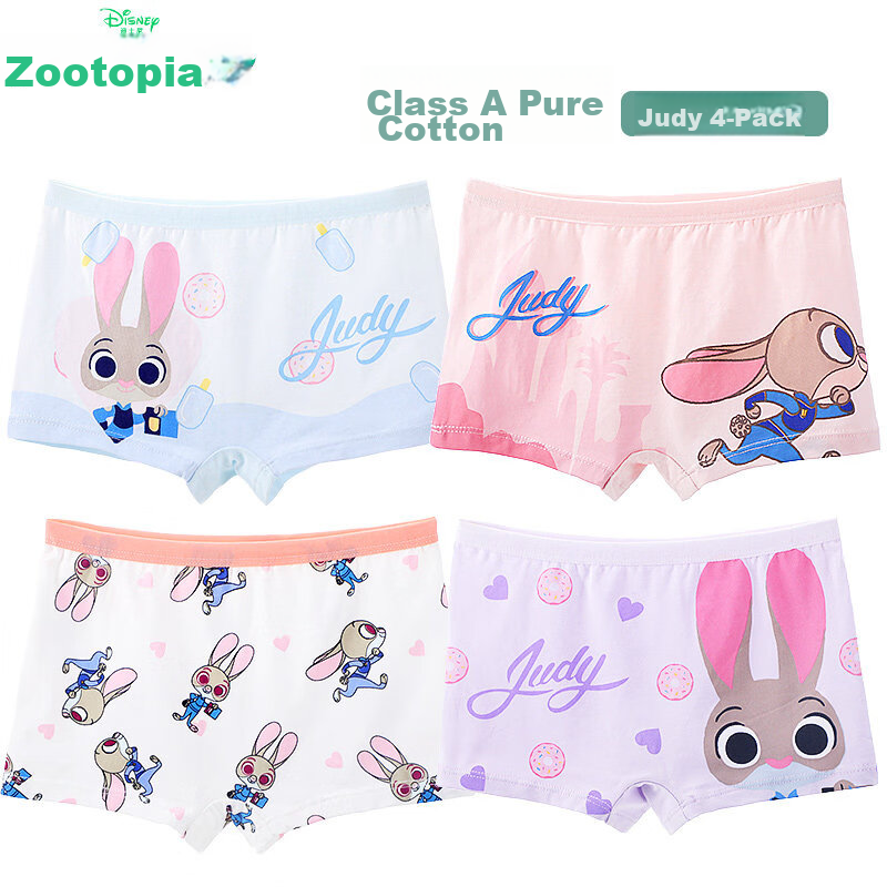 Disney Zootopia Girls Cotton Underwear Toddler Shorts A-Class Baby Boxer Briefs