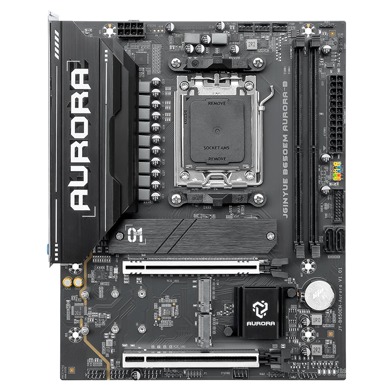 Jingyue B650EM AURORA-B Aurora Motherboard D5 Memory AM5 Ryzen Desktop Motherboard 9700X/9600X/9800X3D/7500F AMD B650/AM5