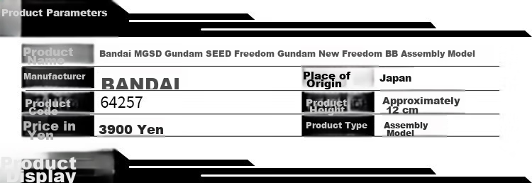 BANDAI MGSD Freedom Gundam Q Version Model Kit 1