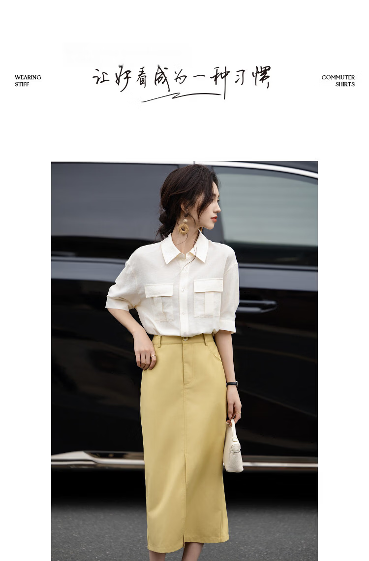Demana [With Linen] Summer Elegant Commuter Patchwork Slim Fit Petite Two-Piece Dress for Women 10