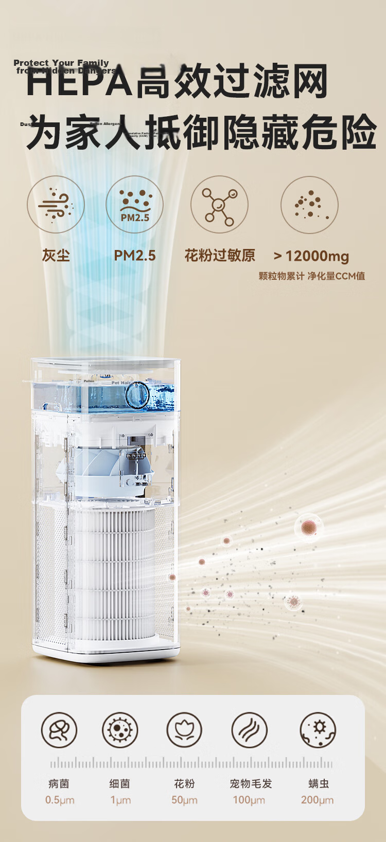 JD Jingzao Formaldehyde Digital Display Purification and Humidification Air Purifier Pro Mijia Smart Control 9