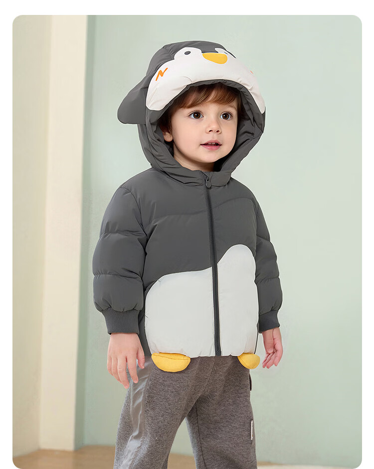 BALABALA Kids Down Jacket Boys Girls Winter 2025 New Thickened Puff Down Coat Baby Warm Clothes 35