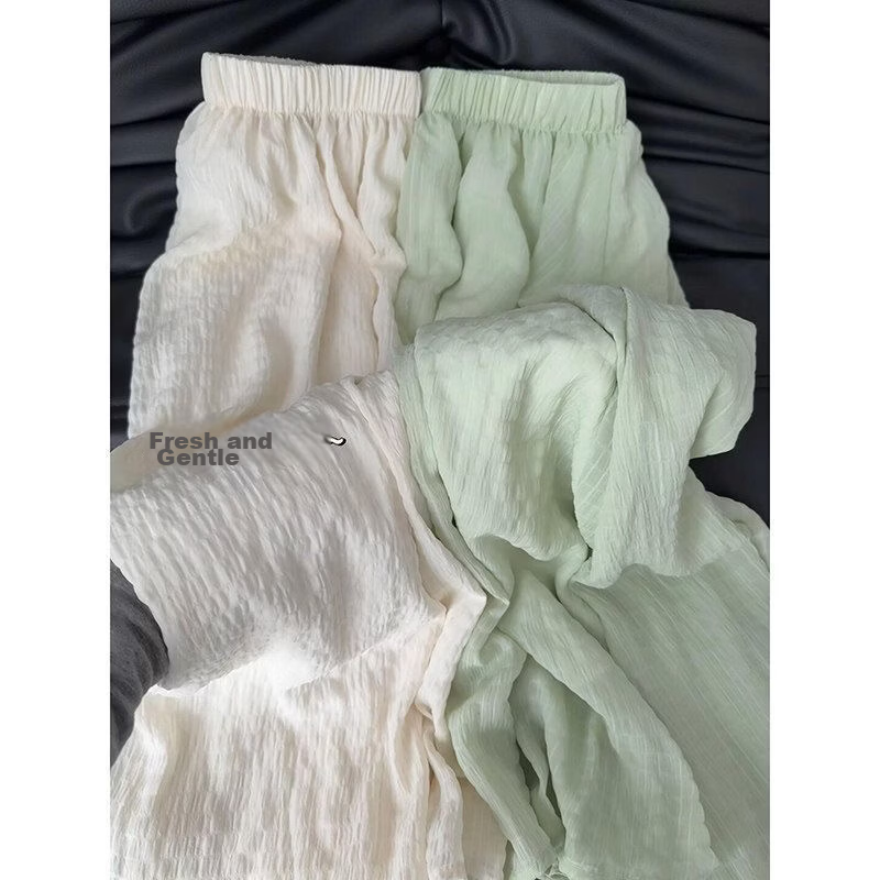 Langsha Green High-Waist A-Line Flared Midi Skirt for Women Summer 2026 New Slim Fairy Tulle Skirt