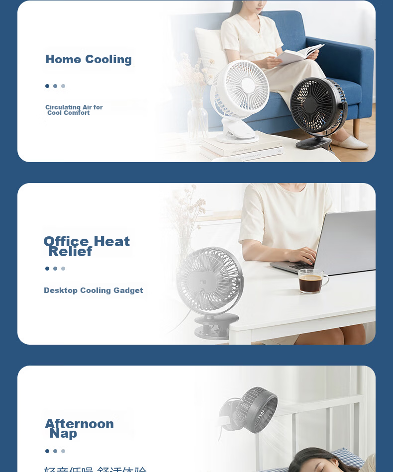 Deli [Hot-Selling] Desktop USB Mini Fan Small Electric Fan for Students Dormitory Office Workstation Bedside Quiet Fan - LK220 Black 18