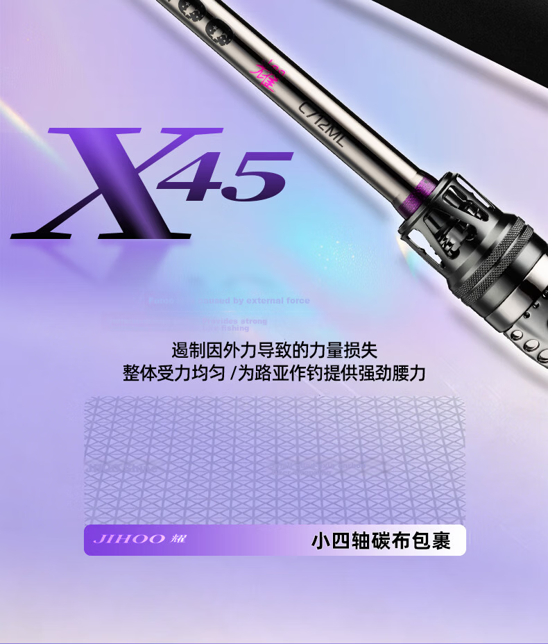 Jihu 2.13m Yao M-Tuned Universal Spinning Reel Lure Rod Combo Long Cast Lure Fishing Rod 7
