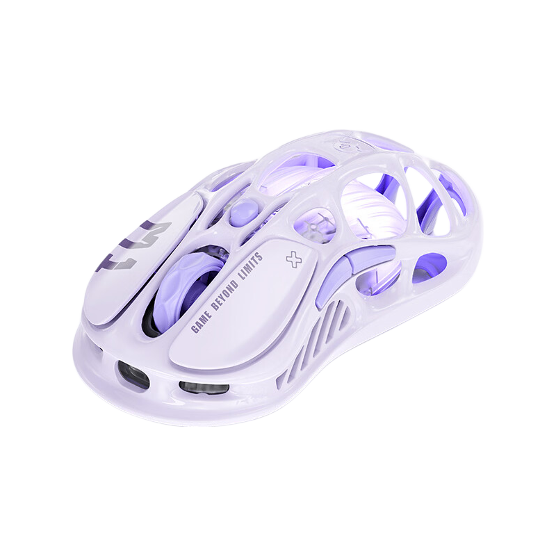 Gravity Planet Cocoon Wireless/Wired Bluetooth Gaming Mouse Tri-Mode Lightweight Hollow Long Battery Life RGB Office Desk Purple