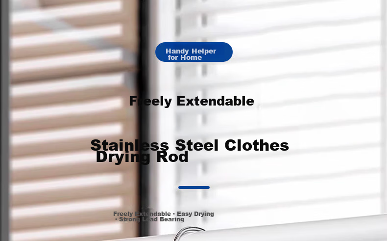 40,000km Stainless Steel Telescopic Clothes Drying Rod Fork Household Extendable Support Pole Balcony Hanger Rod 1