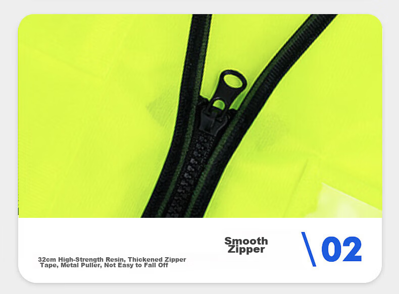 Haosikepu Reflective Vest Construction Warehouse Typhoon Warning Breathable High-Visibility Safety Vest Yellow Multi-Pocket Zipper [Same/Next Day Delivery] 12