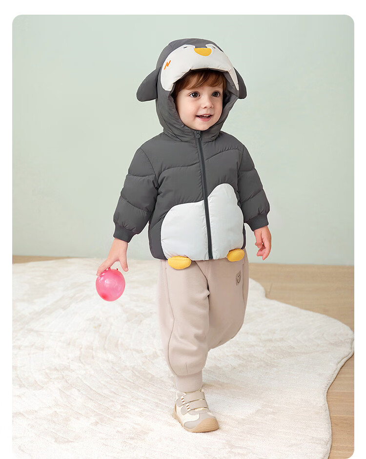 BALABALA Kids Down Jacket Boys Girls Winter 2025 New Thickened Puff Down Coat Baby Warm Clothes 36