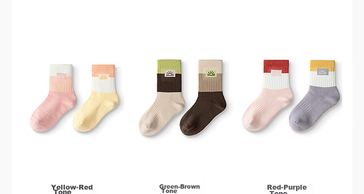 BALABALA balaOne Autumn Winter Cotton Socks for Boys and Girls, Baby and Kids, Student Base Layer, 2 Pairs Pack 209425172206 16