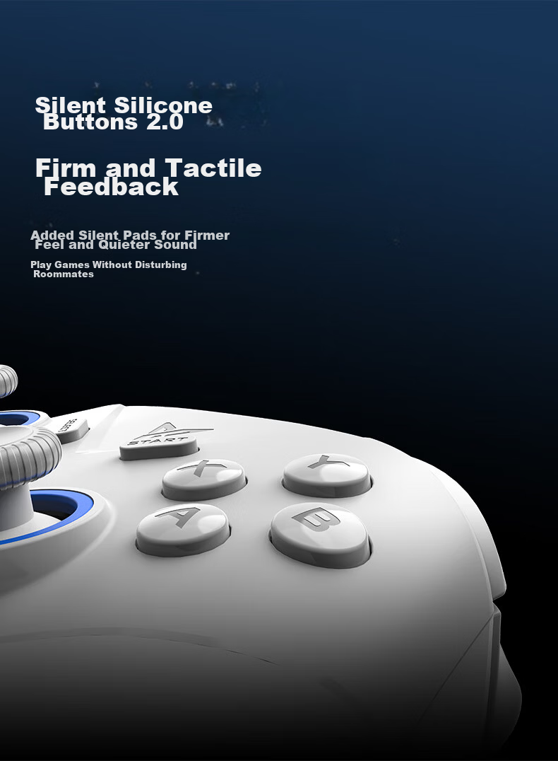Flydigi Ice Origin Wolf 4 Multi-Mode Wireless Game Controller, Xbox-Like, Adjustable Joystick, Dual Triggers, Compatible with Switch, PC, Mobile, Steam, Motion Sensing NS, Rengwang 3 18