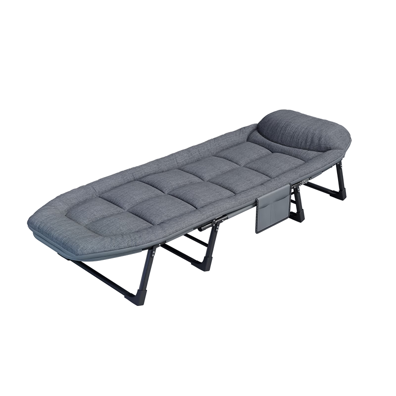 Restar Folding Bed Office Nap Bed Single Care Bed Functional Recliner Military Cot Upgraded Stable Eight-Leg Bed