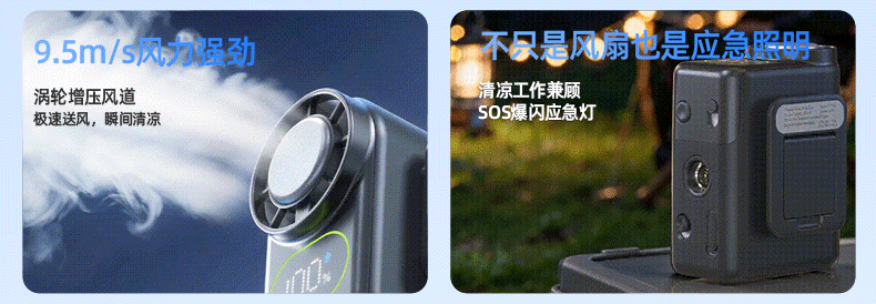 CHIGO Waist-Hanging Fan Cooling Air Conditioner Neck Hanging Small Fan 2026 New Model Long Battery Life Large Capacity Fast Charging Portable Outdoor Strong Wind Waist-Mounted Fan for Delivery and Con 8