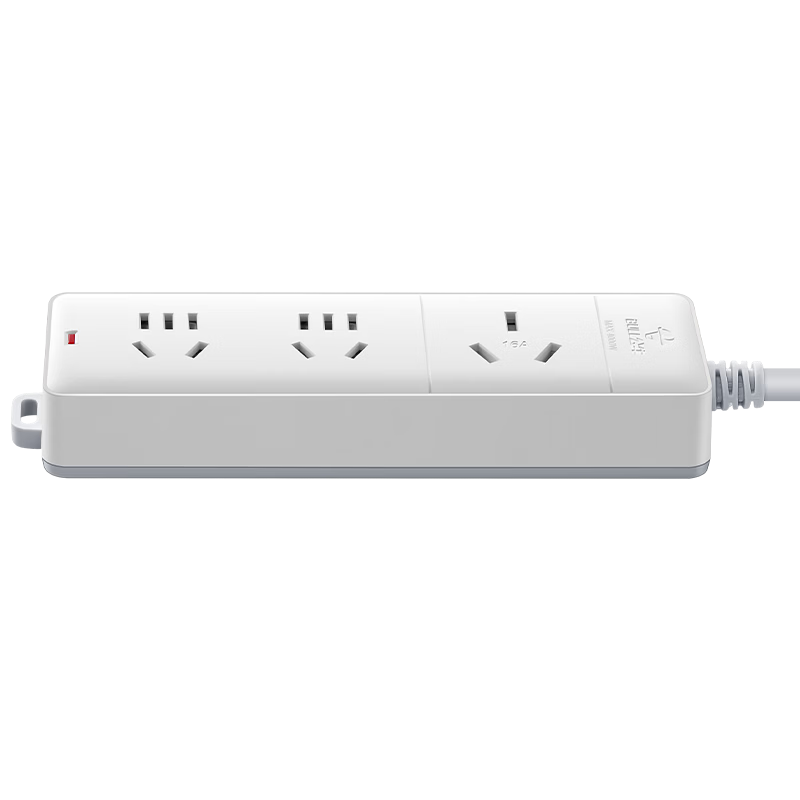 BULL High-Power 16A Socket Power Strip/Extension Cord/Power Board for Air Conditioner/Hot Water Heater/Electric Heater, 3 Outlets with Master Switch, 3 Meters Total Length GN-406D