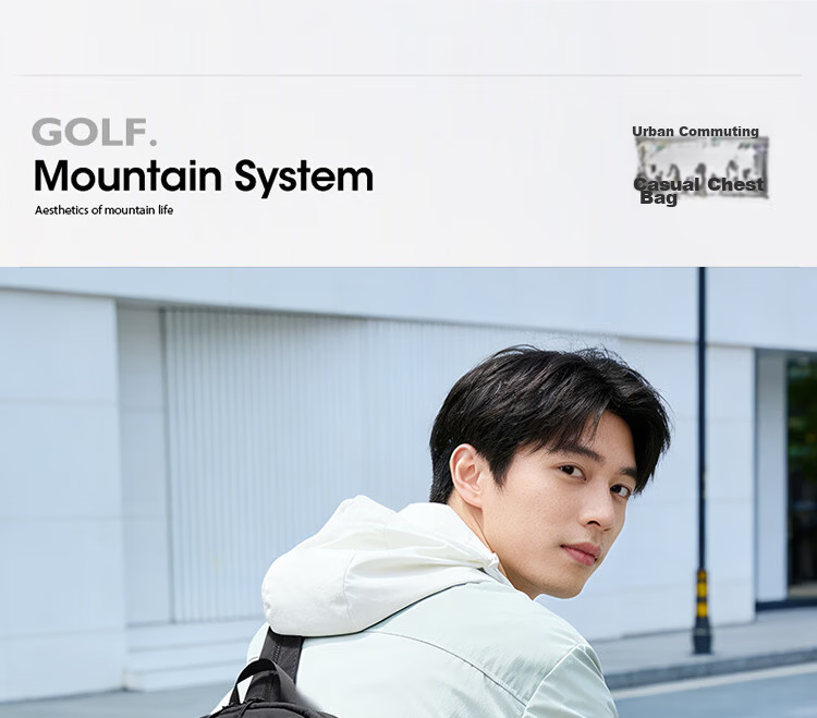 GOLF Lightweight Crossbody Bag Unisex Casual Sports Chest Bag Outdoor Cycling iPad Shoulder Bag Multifunctional Small Backpack 2