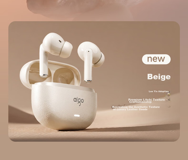 Aigo Bluetooth Earphones, In-Ear TWS Sports Comfortable Wireless Headphones, Bluetooth 5.0, Long Battery Life, Call Noise Reduction, Tq18 White 4