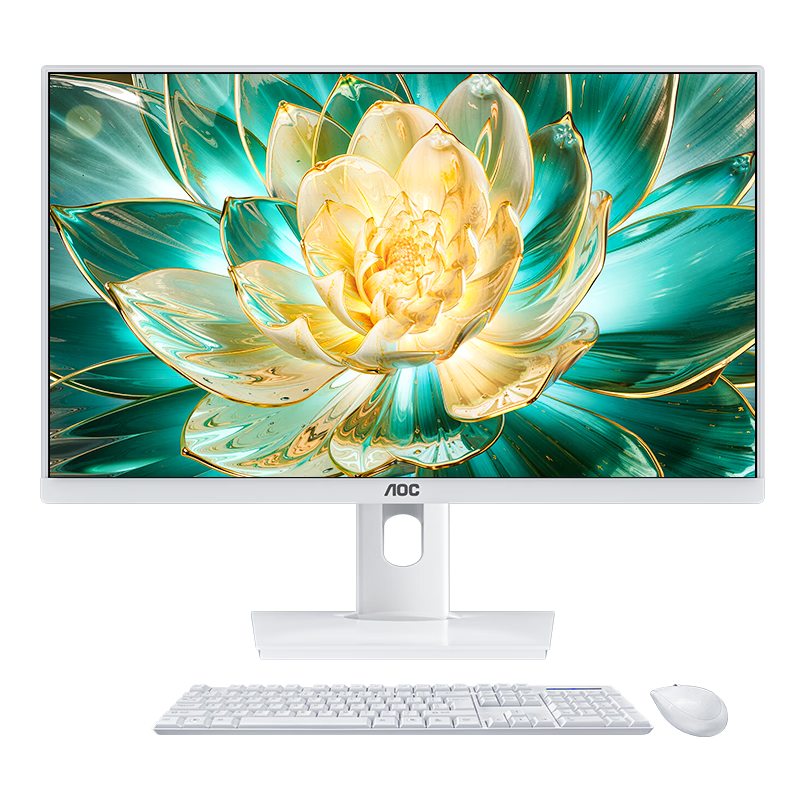 AOC All-in-One Desktop Computer 27-inch HD AI Learning Business Office Home PC (12th Gen Core i5-12450HX, 16GB RAM, 512GB SSD, Keyboard and Mouse)