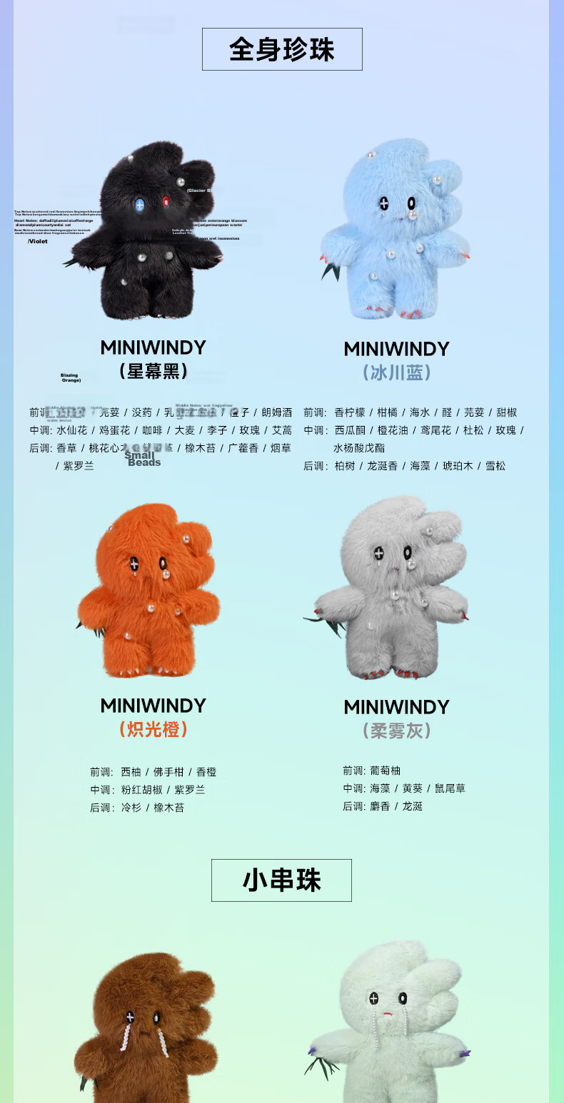 FUFUSOUL MiniWindy Fragrant Doll, Birthday Gift for Girls, Plush Pendant, Graduation Gift, Qimengcai 3